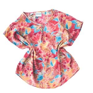 TR Bentley Vintage Abstract Floral Blouse